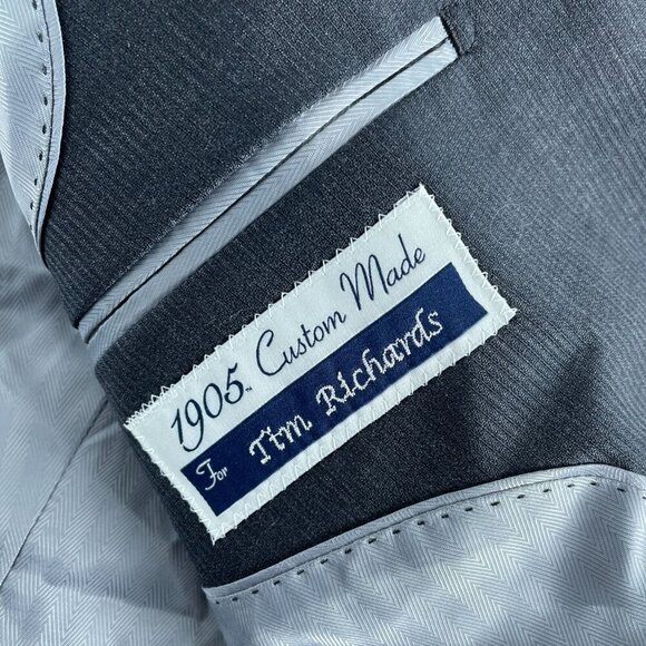 JOS. A. Bank 1905 Custom Made Mens Black Wool Blazer Jacket Size 48L 3722 - Picture 5 of 10